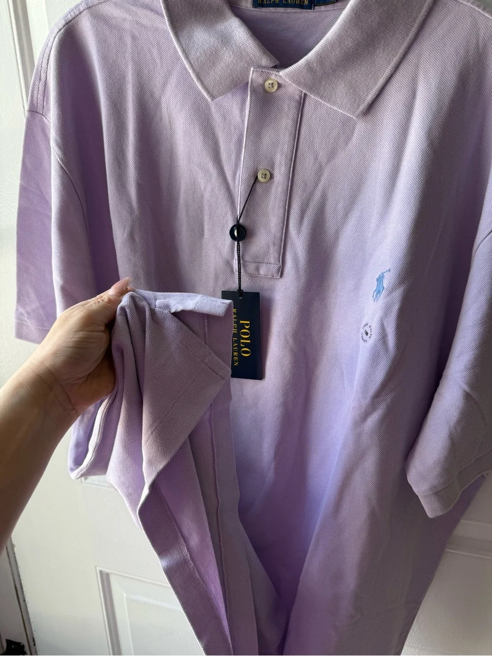 Polo Ralph Lauren Men’s 1XB Powder Purple Mesh Polo Shirt Big & Tall NWT